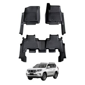 AUSGO 7D Car Floor Mats for Toyota Land Cruiser Prado 150 Series 7-Seat 2009-2024 (Auto Trans) All-Weather Floor Liners