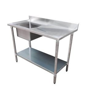 Modular Systems Single Sink Bench Left Handed 1200x600x900mm 1200-6-ssbl
