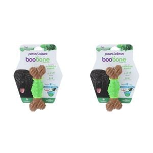2x Paws & Claws BooBone Dental Bone Chew Toy - Spearmint