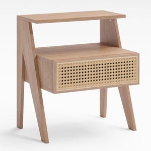 Rattan Cane Bedside Table