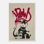Galrie Banksy Gangsta Rat Art Print - Iconic Urban Rebellion Poster, 2004, Poster Only, A4 21 x 30cm (8 x 12inch)