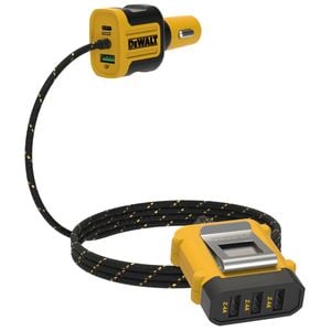 DeWALT 5 Port Front And Back Seat Mobile USB PD Car Charger