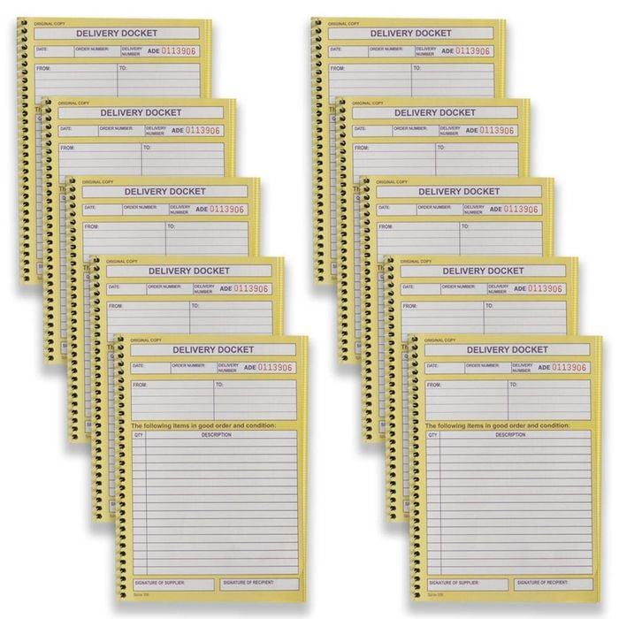 10pc Spirax 556 Delivery Book Spiral Office Notebook Writing Stationery 50-pages