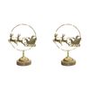 2x LVD Metal Santa Sleigh w/ Led Christmas Decoration Home Tabletop Decor Gold