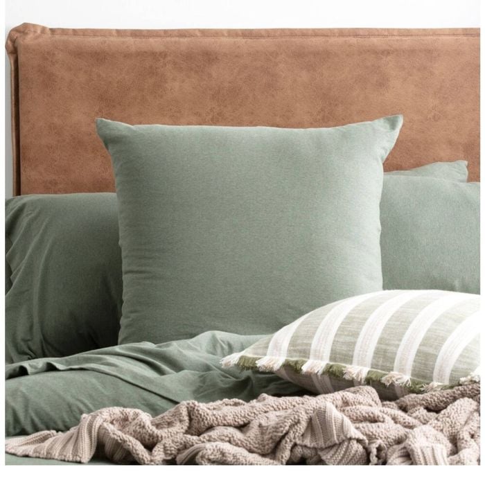 Renee Taylor Comfort T’s Organic Cotton Jersey European Pillowcase Olive