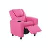 Oliver Kids Recliner Chair Sofa Children Lounge Couch PU Armchair - Pink - Pink | W61 x D56 x H71cm | PU