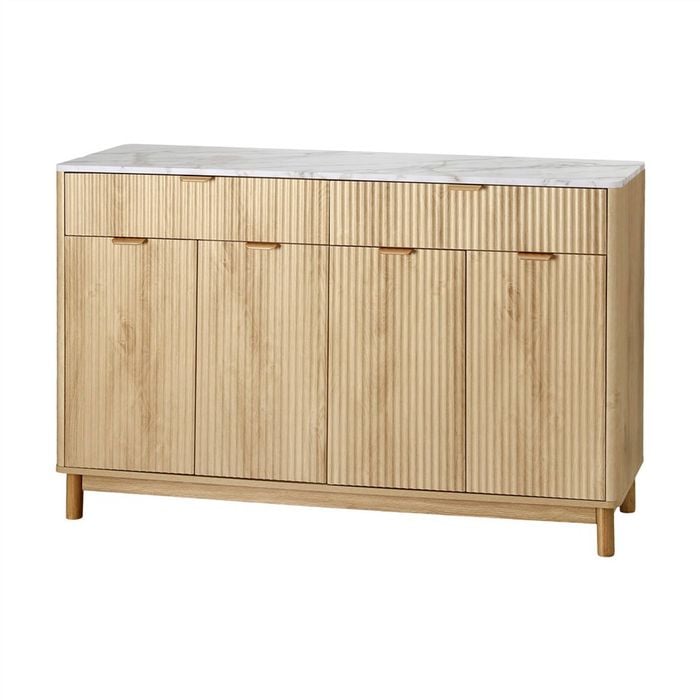 Artiss Buffet Sideboard Cabinet Marble Effect Pine