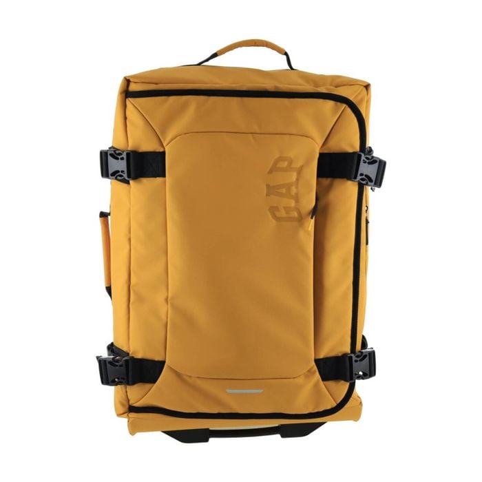 Gap Travel Medium Soft Shell Suitcase Lockable Trolley Luggage 62cm Yellow