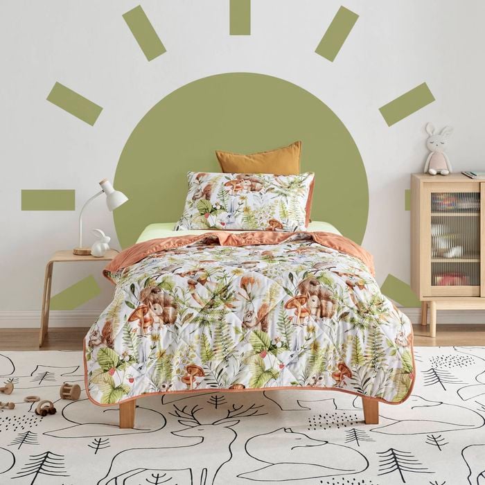Jack & Ava Comforter Set Furry Buddies Double Bed