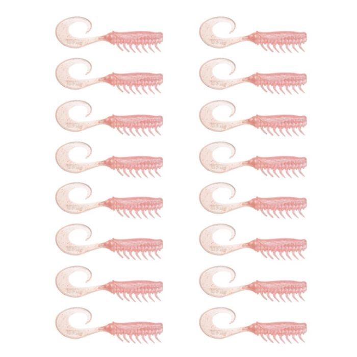 2x 8PK 2.5In Rapala Crush City Soft Plastic Curly Tail Lures - Bubblegum UV