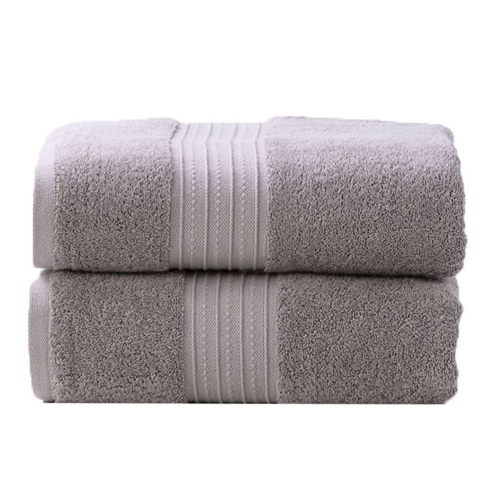 2pc Renee Taylor Bath Sheet/Towel Set Brentwood 650 GSM Low Twist Cotton Whisper