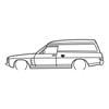 Ignite Laser Holden HJ Panel Van Silhouette Metal Wall Art Coated Black 47inch/120cm