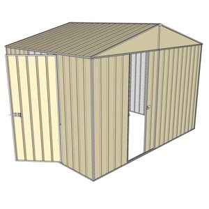 Build-a-Shed 3.0 x 2.3 x 2.3m Gable Single Hinged Side Door Shed - Cream