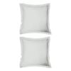 2x Odyssey Living Breathe Cotton European Pillowcase 65cm X Pewter