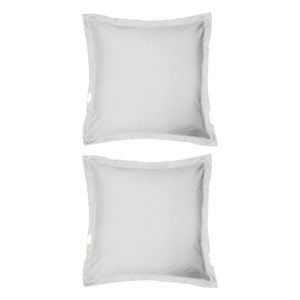 2x Odyssey Living Breathe Cotton European Pillowcase 65cm X Pewter