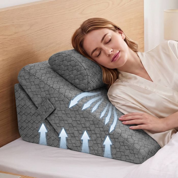 Giselle Wedge Pillow for Sleeping, Cooling Egg Gel Bed Support