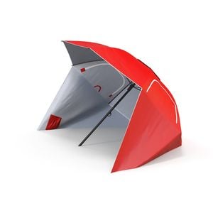 Havana Outdoors Beach Umbrella Tent 2.4m Outdoor Garden Beach Portable Shade Red 2.4m