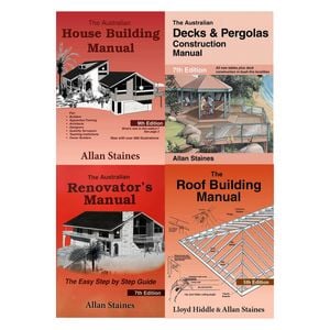 House Building Manual Decks Pergolas Renovators Roof Allan Staines Books 4 Pack