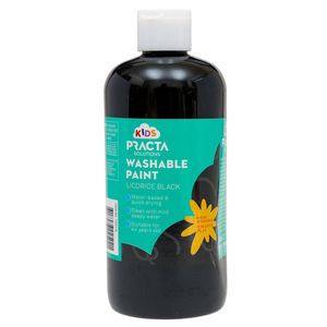Practa Kids 500ml Liquorice Black Washable Paint