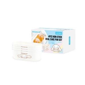 Chefmade x Sanrio Cinnamoroll Small Non-stick Oval Cake Pan Set of 4