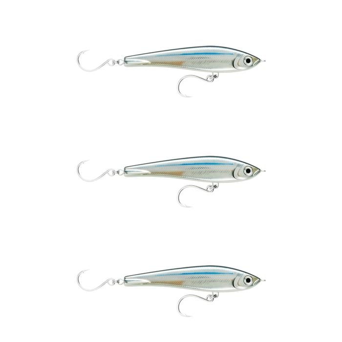 3x Rapala 17cm X Rap Magnum Stick Slow Sink Bait Fishing Lures - Anchovy