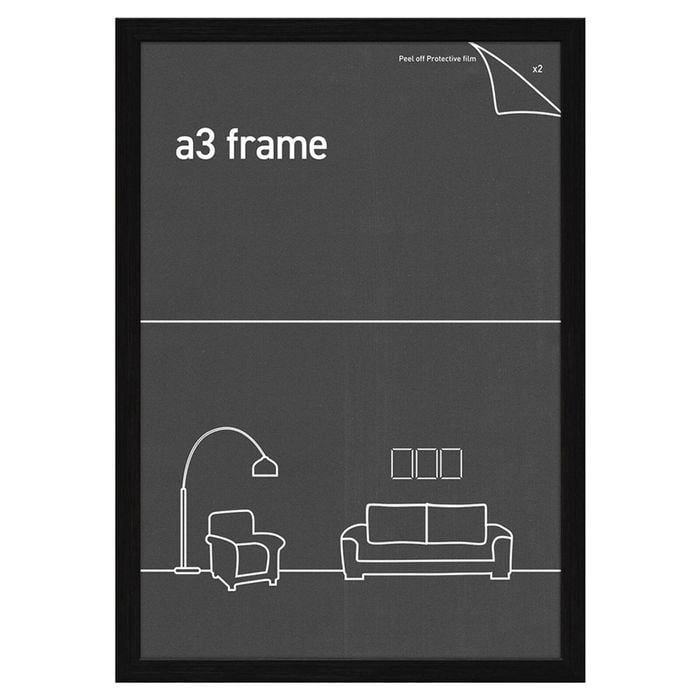 Frames & Hangers Wall Hanging Sleek A3 Picture Print Art Frame Black 28x40cm