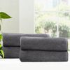 Renee Taylor 4 Piece Ribbed Bath Towel Granite