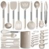 Silicone Kitchen Utensil Set - Heat Resistant, Nonstick, Dishwasher Safe (Large)