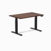 Desky Dual Red Walnut Rubberwood Sit Stand Desk 120x75cm Matte Black Frame Leg