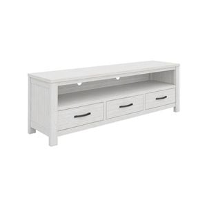 Foxglove ETU Entertainment TV Unit 166cm 3 Drawer Solid Mt Ash Wood - White