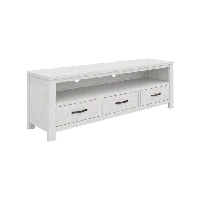 Foxglove ETU Entertainment TV Unit 166cm 3 Drawer Solid Mt Ash Wood - White