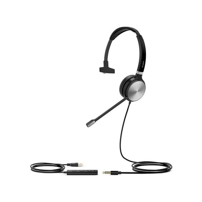 Yealink UH36 Teams Certified Noise Cancelling Mono Headset - Black