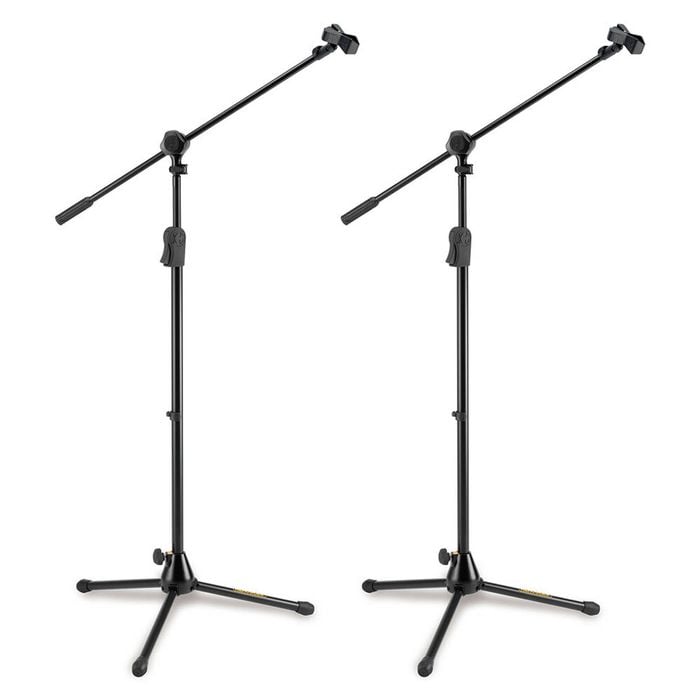 2PK Hercules EZ Clutch Tripod Microphone Stand w/ 2 in 1 Boom & EZ Mic Clip