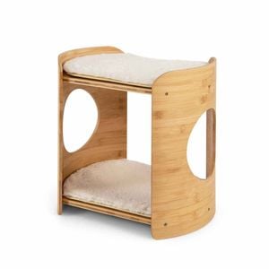 Costway Cat Tree Tower Bamboo Cat Beds Farmhouse Pet Condo