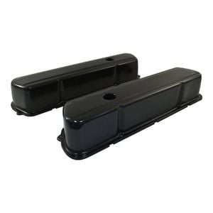Black Steel Tall Valve Rocker Covers Pair suits Holden 253 308 (No Logo)