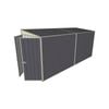 Build-a-Shed 1.5 x 4.5 x 2m Skillion Shed without Side Doors - Grey