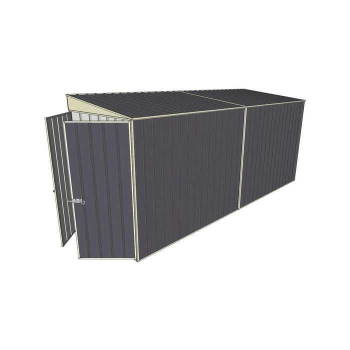 Build-a-Shed 1.5 x 4.5 x 2m Skillion Shed without Side Doors - Grey