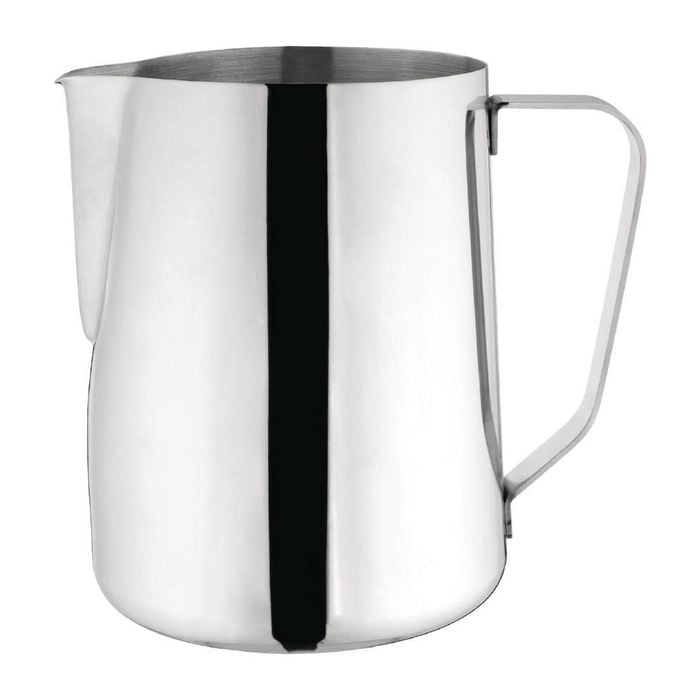 Olympia Milk Jug Stainless Steel Mirror Finish 2l 178x115mm Commercial Coffee Beverage Service Pitcher