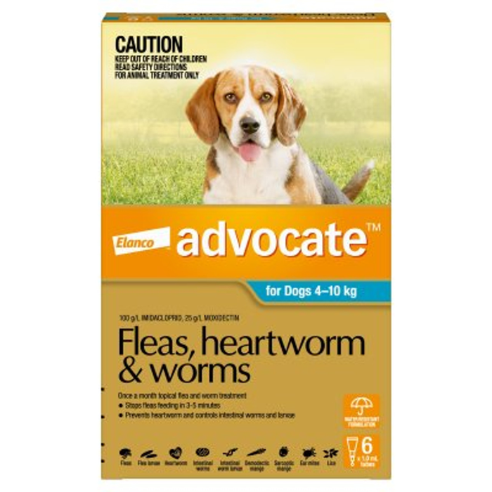 Advocate For Medium Dogs (4-10kg) Blue - 6 Pack