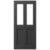 Strata 2040 x 820 x 41mm Parkwood Clear Glass Aluminium Entrance Door ALST4POTC