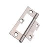 Lane 75 x 47 x 1.6mm Polished Stainless Steel Easy Fit Fixed-Pin Hinge - 2 Pack