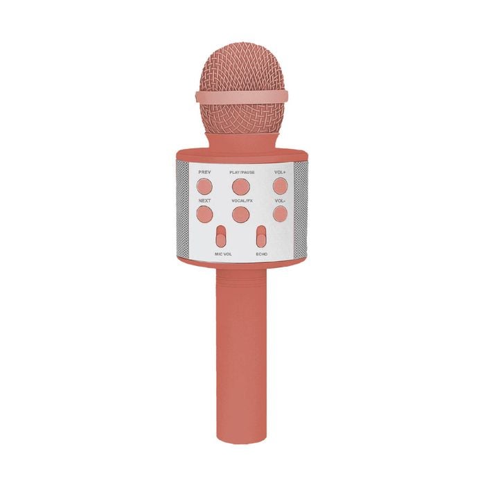 Laser Wireless Karaoke Microphone in Sunset Coral