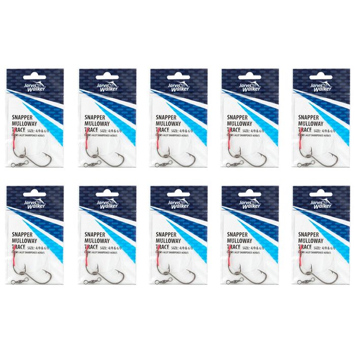 10x Jarvis Walker Tangle Free Flathead Rig Hooks