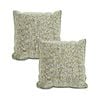 SOGA 2X Woven Cushion 45cm Green Yellow Multi-Color Textured Decorative Throw Pillow