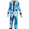 Neon Blue Boys X-ray Skeleton Halloween Costume - 5-6