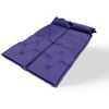 Double Self Inflating Mattress Camping Hiking Airbed Camp Mat Sleeping Pillow w/ Bag - Navy