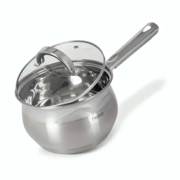 Fissman Saucepan Felina Series Stainless Steel With Glass Lid 2.1L