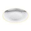 6x 10pc Partyware Heavy Duty Dimple Plates Set W/ Gold Rim 230mm Clear