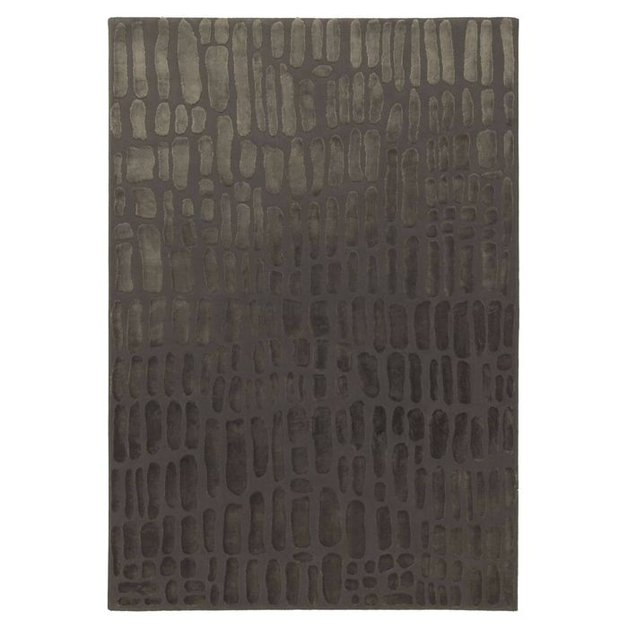 Loopsie-230cm X 160cm-oujda Textured Charcoal Rug