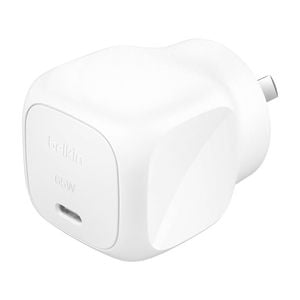 Belkin Boostcharge 65w Usb-c Pd 3.1 Cubic Wall Charger - White